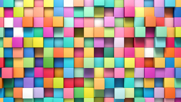 Abstract background of multi-colored cubes Abstract background of multi-colored cubes