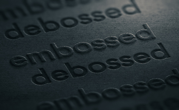Emboss versus Deboss Embossing